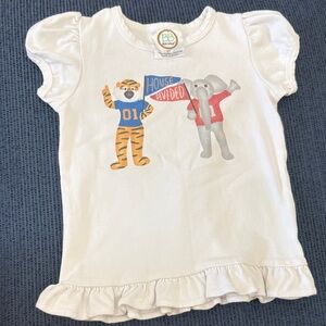 Auburn Alabama Girl’s 'House Divided' Ruffle Hem Tee